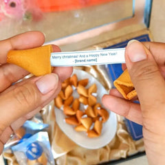Personalized Corporate Gifts – Fortune Cookies Gift Boxes with Your Messages and Logo on Cookie Pouches